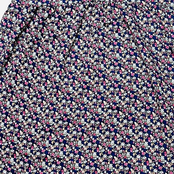 Vans Substitute Col Dress Junior Small Floral Print Blue Blouson Cutout Mini - Picture 5 of 6